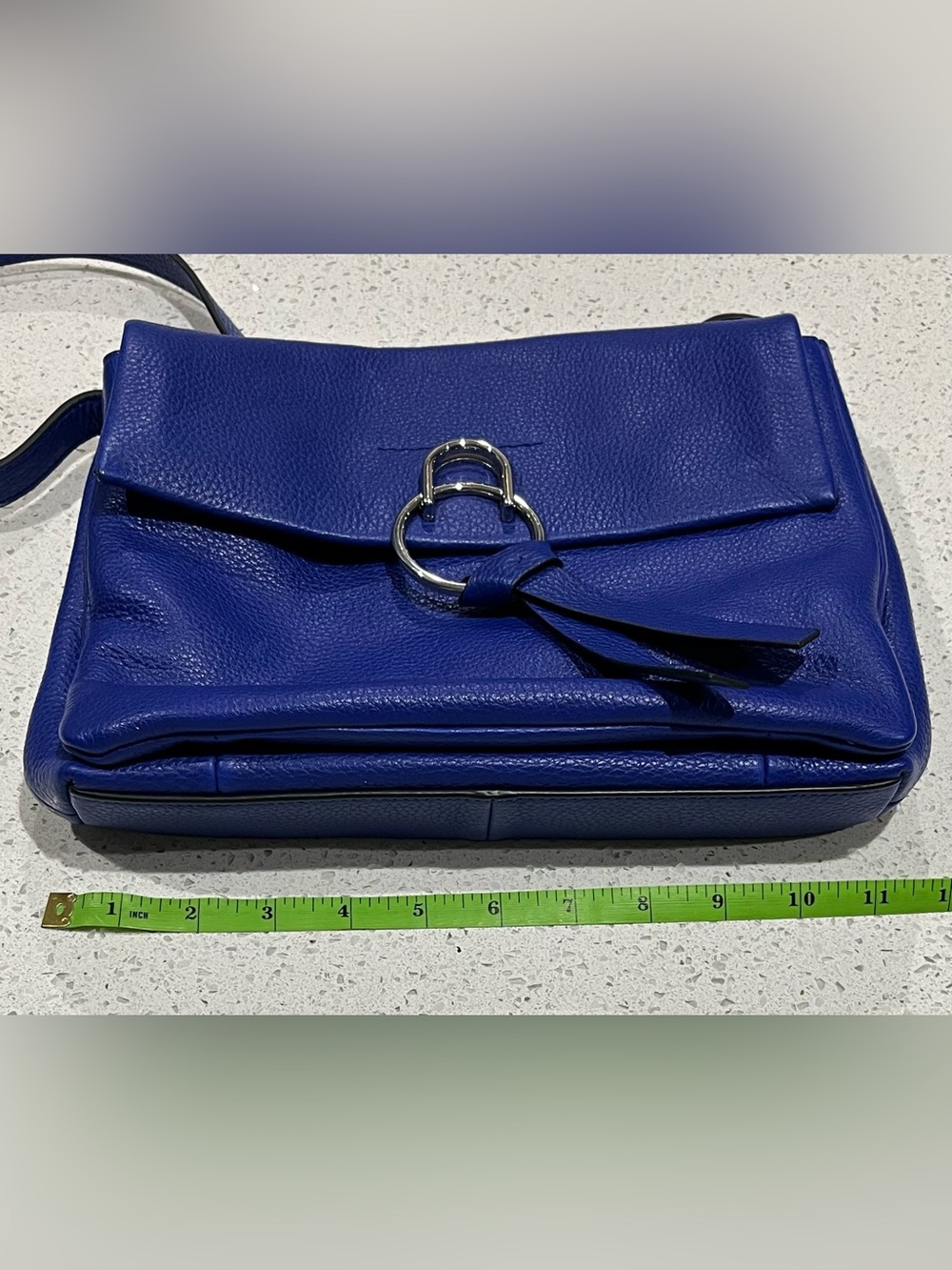 Vince Camuto Women's Leather Admiral Blue Crossbody Handbag Size Medium Purse - Picture 7 of 9